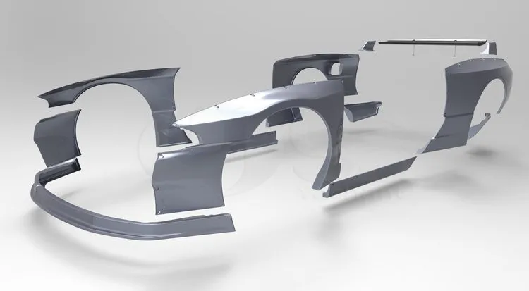 FRP стекловолокно комплект подходит для 1989-1994 Skyline R32 GTR PD RB стиль широкий обвес комплект передних губ крыло вспышки спойлер
