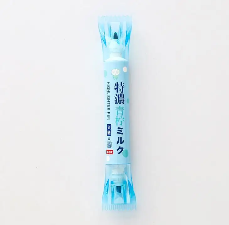 5 1 Pcs Kawaii Japanese Style Candy Highlighter Pens Double Headed Hilighter Scribble Cute Liquid Pastel Chalk Mark Art Stationery - Цвет: 5
