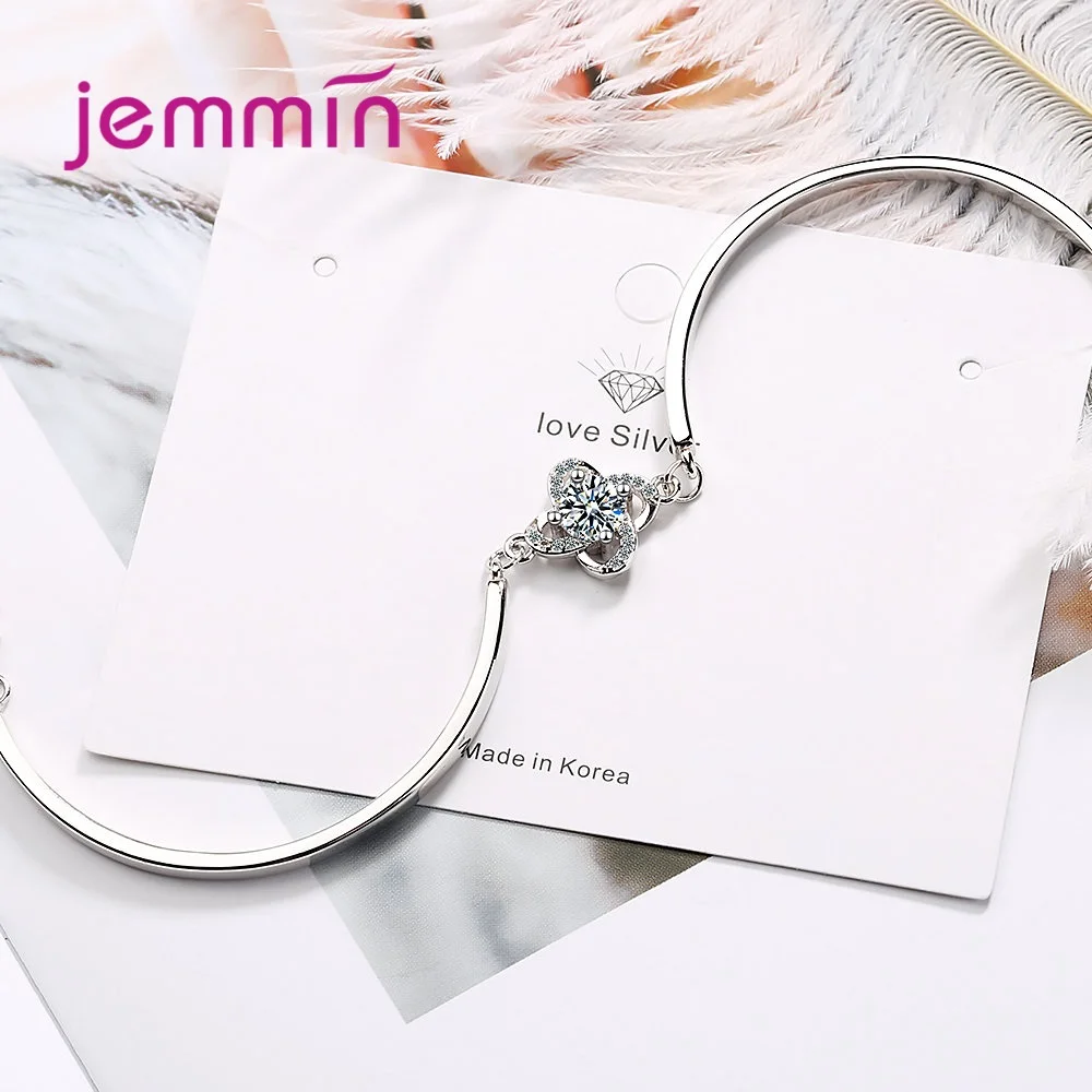 New Hot 925 Sterling Silver Charm Bracelets Trendy Design CZ Cubic Zirconia Stone Best Gift For Women Girls Party Appointment | Украшения и
