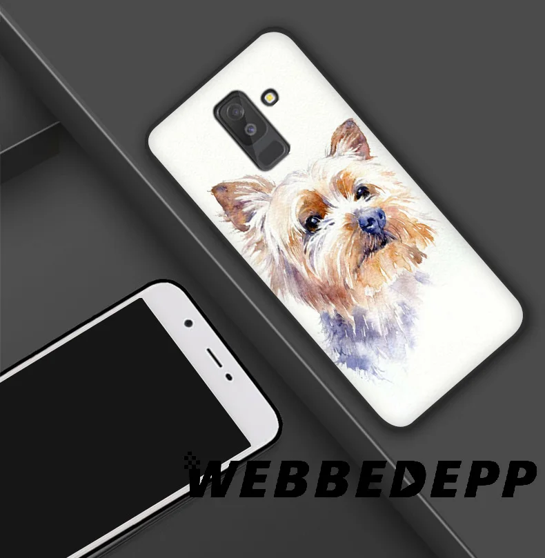 WEBBEDEPP йоркширский терьер собака милый мягкий силиконовый чехол для Samsung Galaxy A9 A8 A7