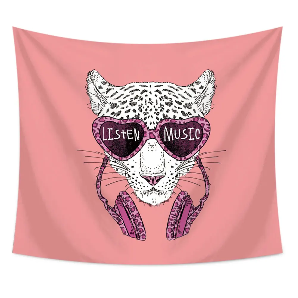 

Cartoon Cat Tapestry Wall Hanging Boho Decor Wall Blanket Carpet Rugs Rug Blanket Wall Hanging Living Room Background Cloth