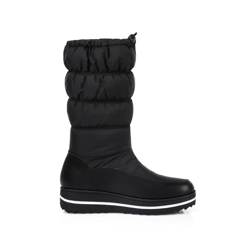 Женские зимние ботинки на танкетке до середины икры|calf boots|mid calf bootsfashion winter boots |