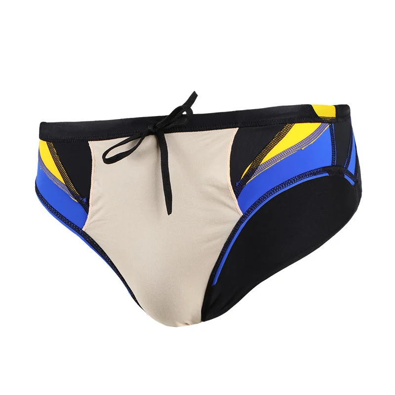 New Men Swimwear Swimsuit Man Swimming Trunks Penile Pouch Patchwork Beachwear Sexy Briefs High Quality Shorts Bathing Suit | Спорт и