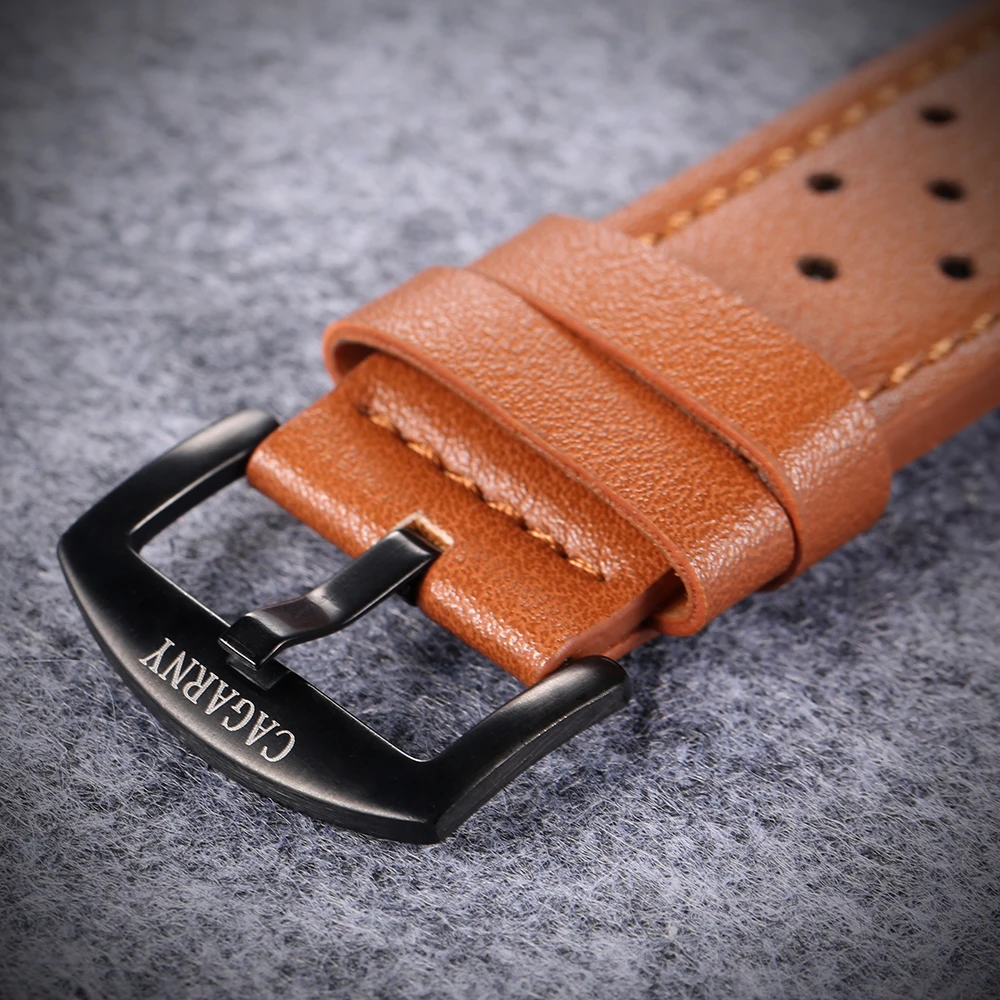

CAGARNY Men Watches Leather Watchbands Strap Quartz Watch Big Face Calendar Clock Luxury Top Brand Male Sport Wristwatch xfcs