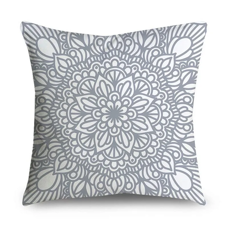 45*45 см серая полосатая Геометрическая наволочка из полиэстера Cojines Decorativos Para