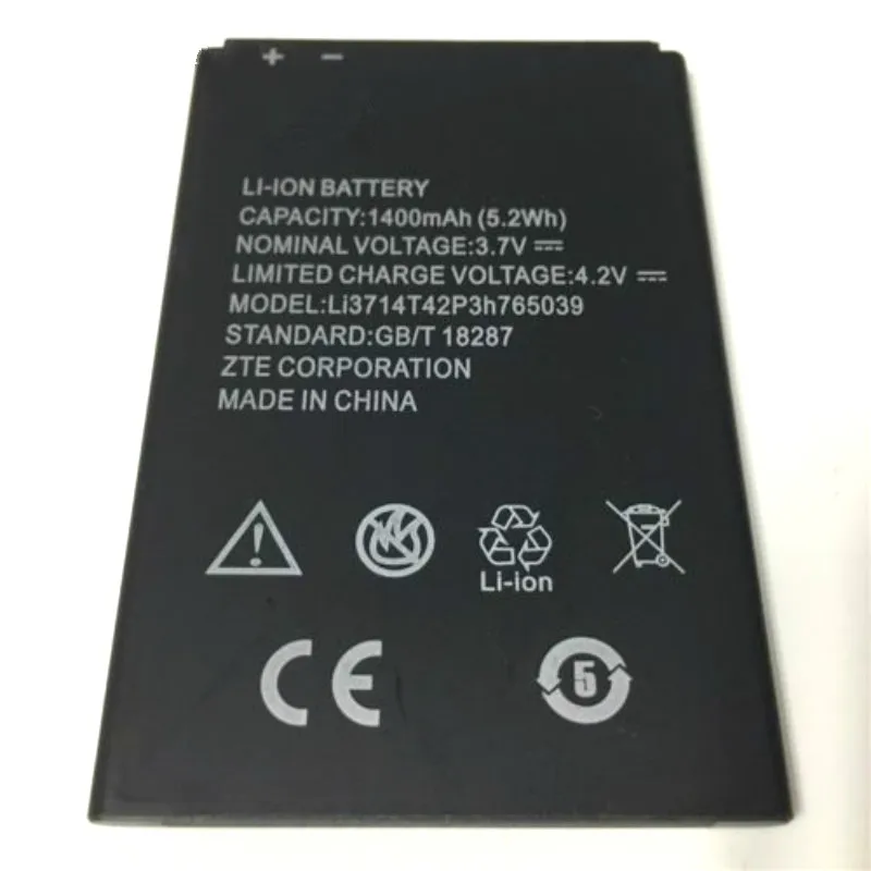 Аккумулятор 1400 мАч для ZTE Blade Q3/T230/AF3/T220/A3/T221/A5/AF5/A5 Pro/Li3714T42P3h765039 + трек