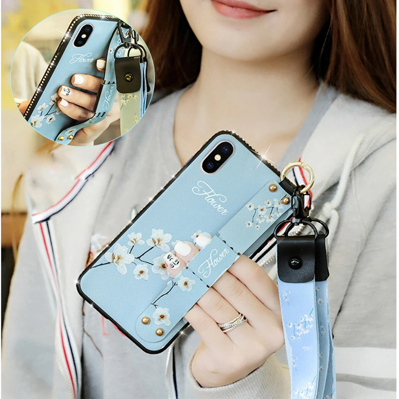 Lanyard Diamond Case for Huawei P10 P20 Lite Mate 20 Nova 2i 4 3E Y6 II Y5 2018 Y7 Prime Y9 2019 honor Play 8C 6C pro 5A Cover |