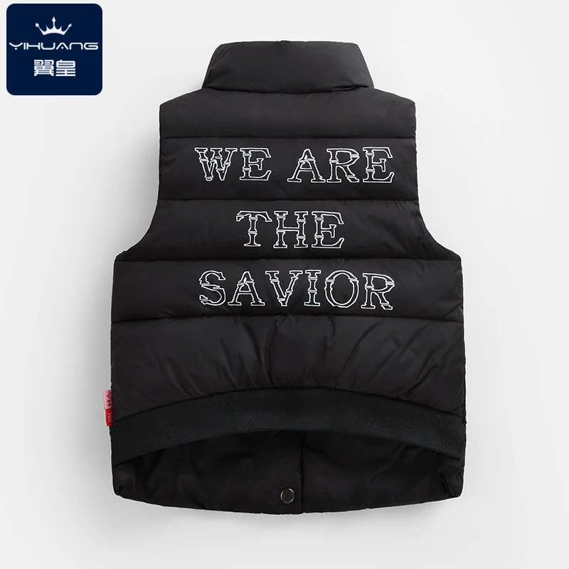 Высокое Качество Зима Мальчики Девочки Жилет Куртка белая утка вниз жилет Дети