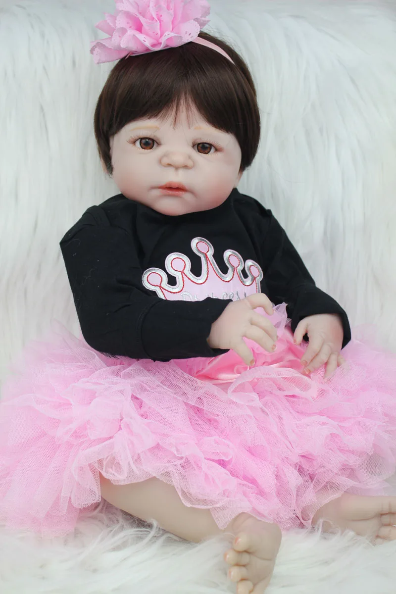 Полноразмерная силиконовая кукла Новорожденный 55 см 22 дюйма|toddler baby dolls|reborn doll