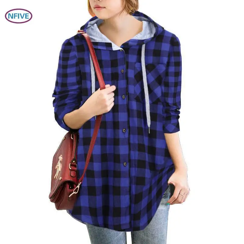 NFIVE бренд 2018 Женские клетчатые повседневные пальто новый зимний хлопковый свитер
