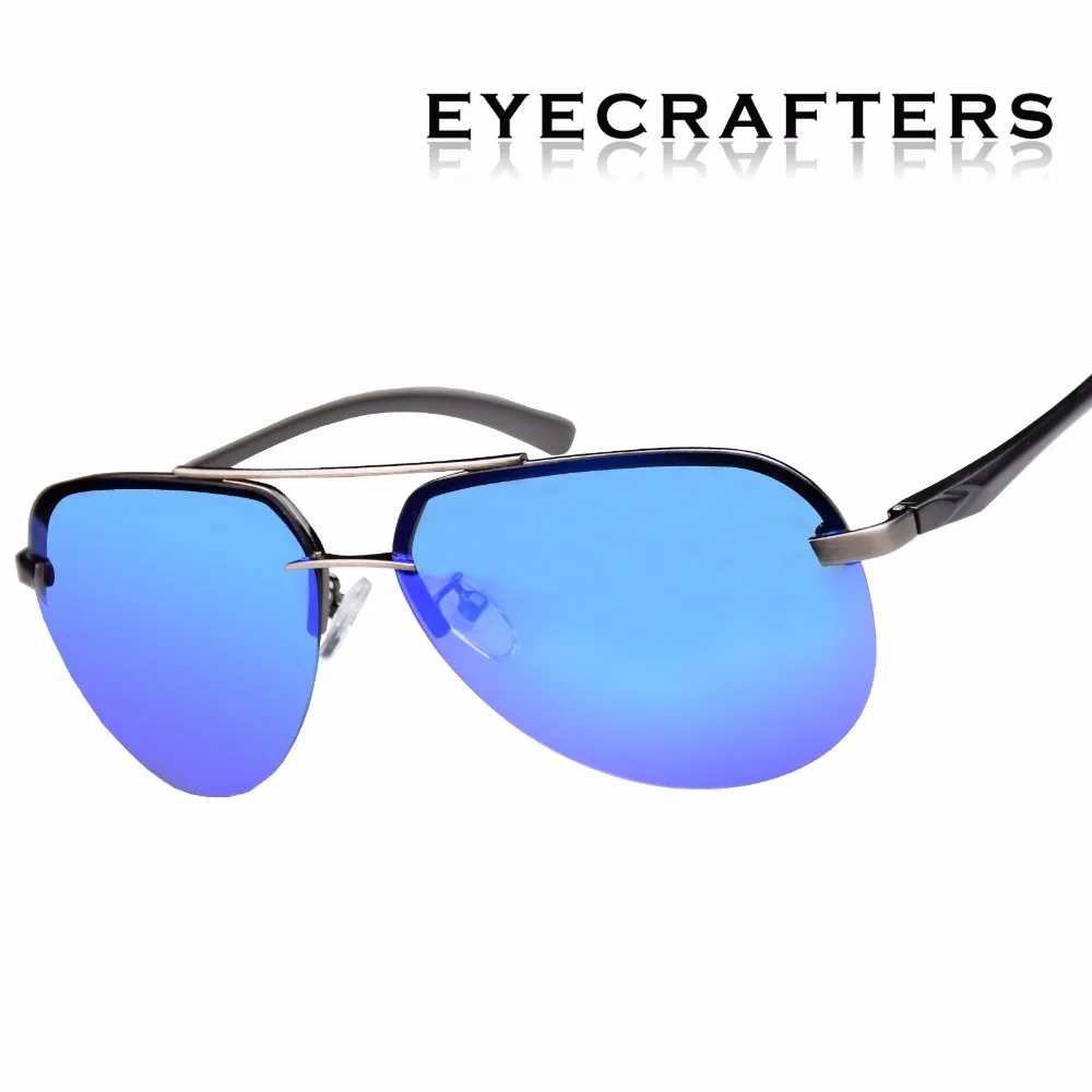 Мужские Солнцезащитные очки авиаторы зеркальные поляризационные