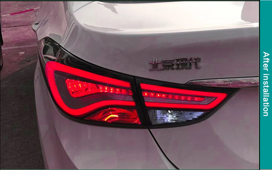 BINGWINS автомобильный Стайлинг для hyundai Elantra задний светильник s 2010- Tuscon светодиодный Elantra задний светильник DRL+ тормоз+ Парк+ сигнал