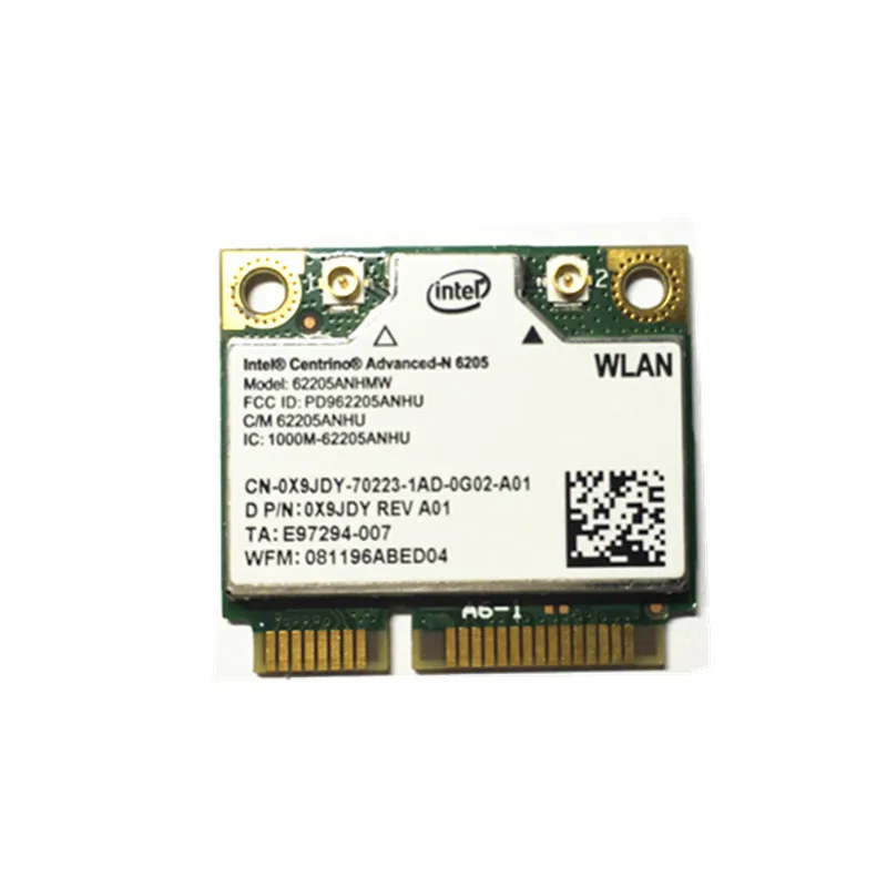 Для Intel 6205 6205HMW half MINI PCI-E Двухдиапазонная 2 4 ГГц/5 ГГц Wlan Wi-Fi беспроводная карта 300 м |