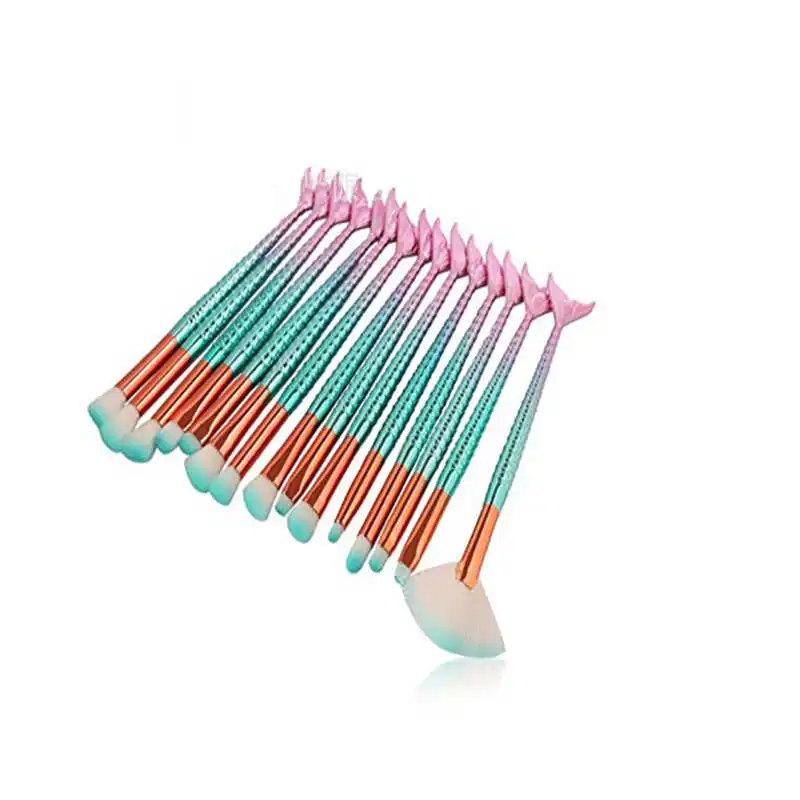 10pcs 11 шт brochas maquillaje профессиональные русалки кисти для макияжа основа для бровей подводка для глаз Косметическая кисть для консилера 20 - Handle Color: 10pcs