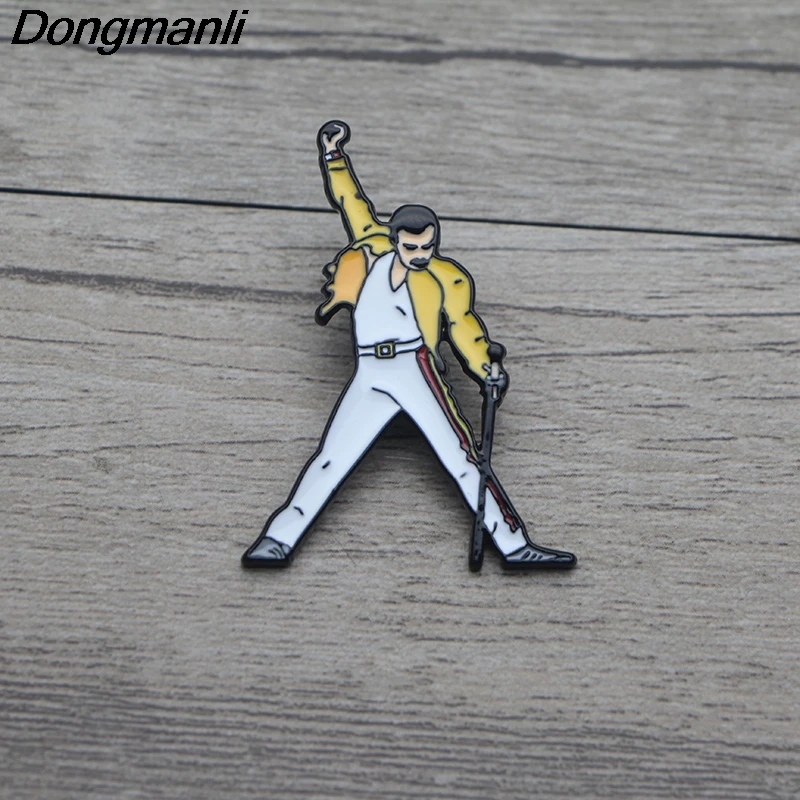 P3392 Dongmanli Freddie Mercury эмалированные булавки и броши для женщин и мужчин нагрудные булавки рюкзак сумки шляпа значок подарки