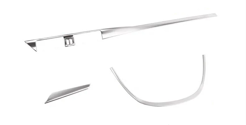 Stainless steel Для Toyota венчик Альтис крышка бардачка детектор отделка рамка лампа инструкция GPS на приборной панели панель палка 3 шт - Название цвета: Stainless steel