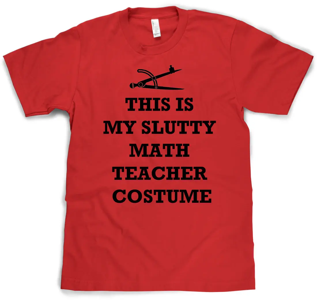 Футболка с коротким рукавом sluty Math Teacher костюм для Хэллоуина футболка мультяшным