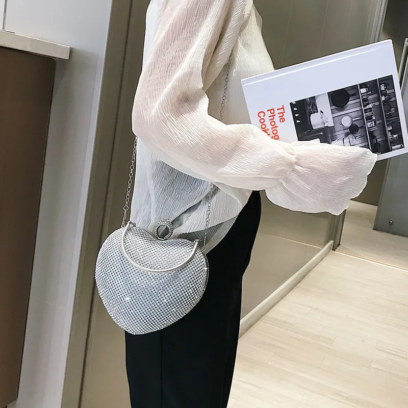 Модная дамская сумочка роскошная Высококачественная благородная в форме сердца