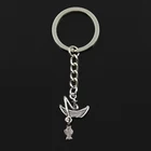 Брелок для ключей, металлический, с серебряным покрытием, 31x19 мм