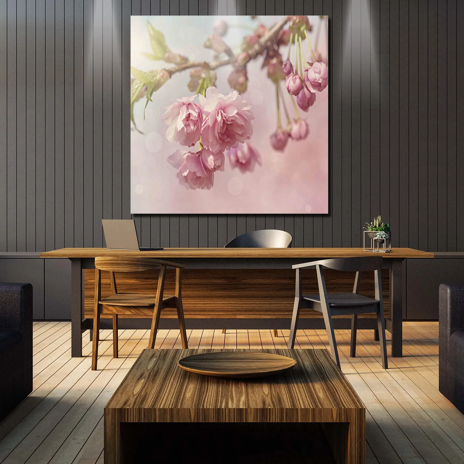ArtStore вишневые Цветы Картина маслом Рождество День холст печать картины