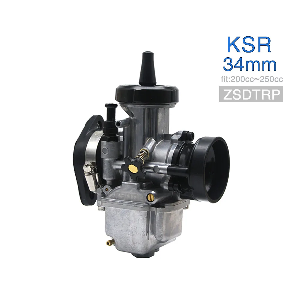 KSR 34mm ZSDTRP KSR28 30 32 34 мм PWK карбюратор Универсальный Shift Karts 4T гоночный мотоцикл Скутер для Honda Yamaha KTM - Цвет: KSR 34mm
