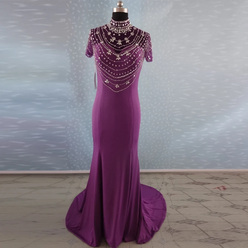 Vestido De Novia/платья знаменитостей с коротким рукавом и кристаллами длинные платья