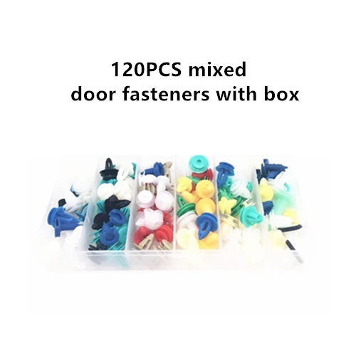 120pcs set 7 180 шт Смешанные универсальные авто металлические самонарезающиеся винтовые крепежные зажимы с коробкой для всех автомобилей набор заклепок - Название цвета: 120pcs set 7