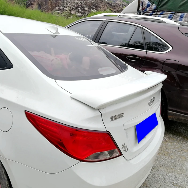 Для Hyundai Verna спойлер 2011-2018 светодиодные фонари высокое качество АБС материалы