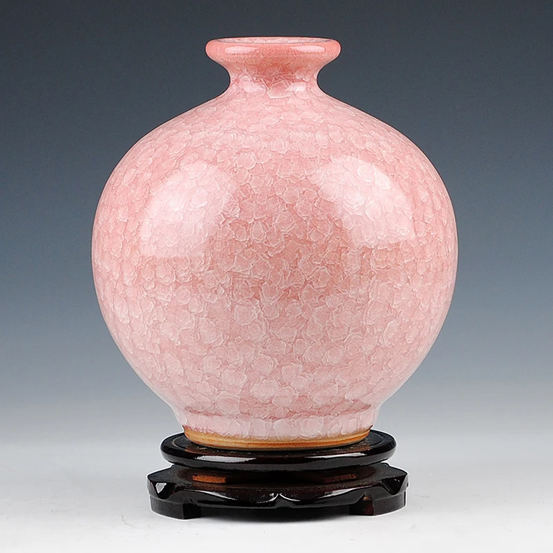 

Traditional Chinese ceramic Vase Creative Jingdezhen modern large vases tabletop Ice crack glaze vase Home decoration vases