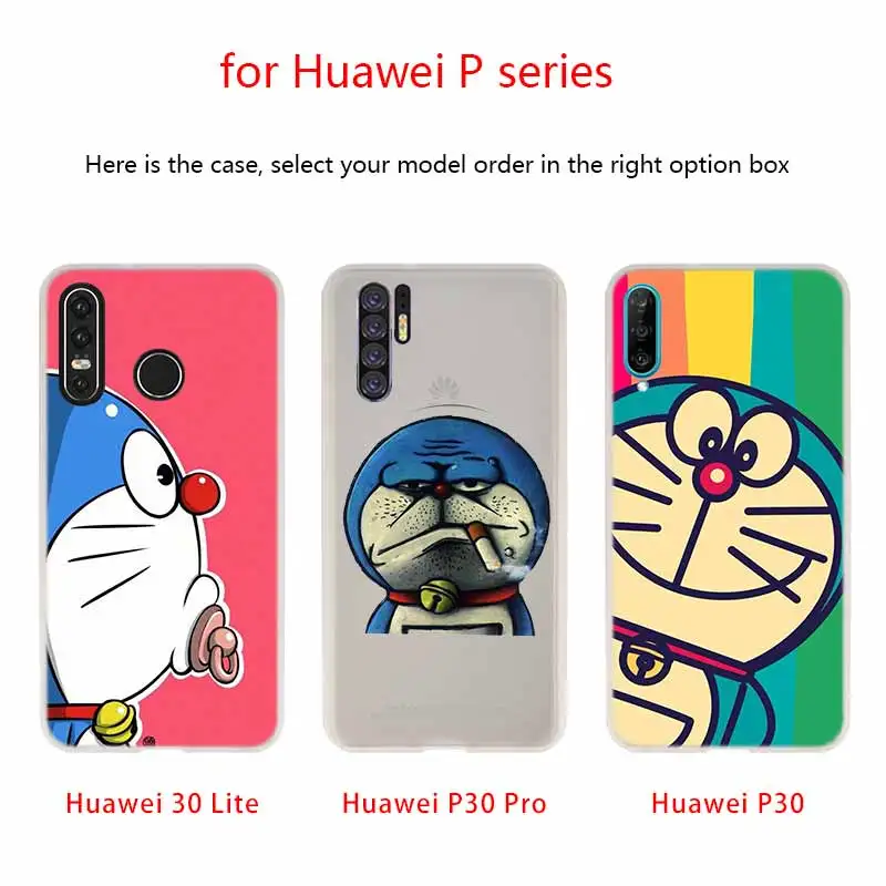 Чехол MLLSE Doraemon силиконовый мягкий чехол из ТПУ для Huawei P30 P40 P20 Pro P10 P9 Lite P Smart Z 2020 |