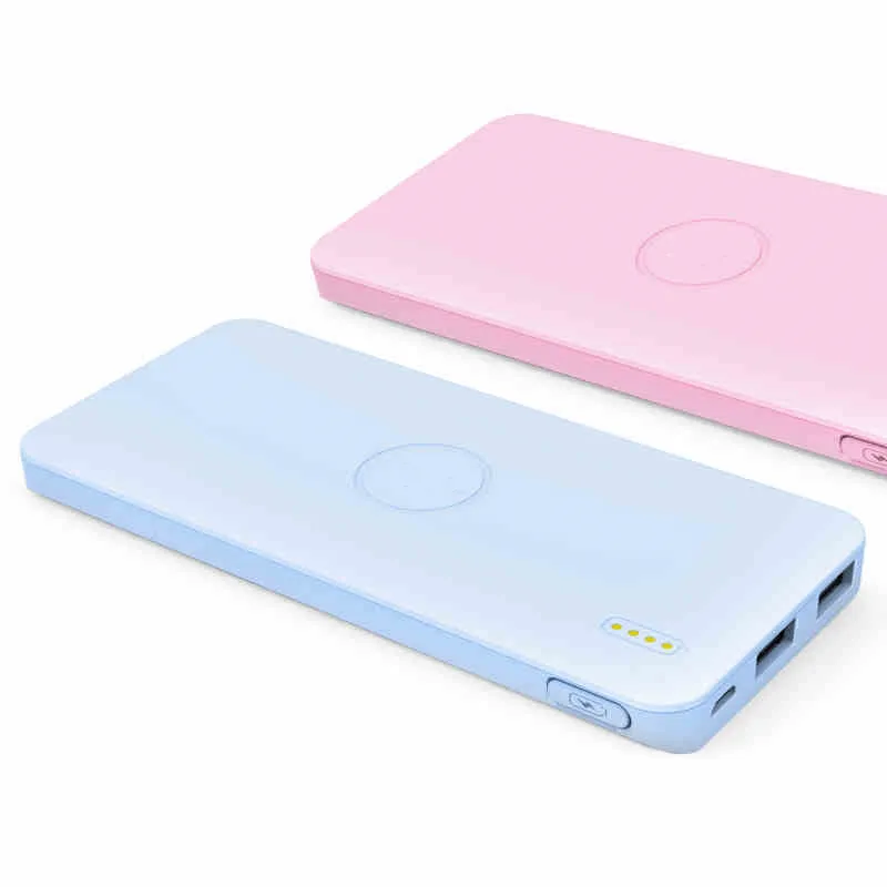 Новый Полимер Ультра тонкий Мобильный Dual USB Резервное Копирование Powerbank