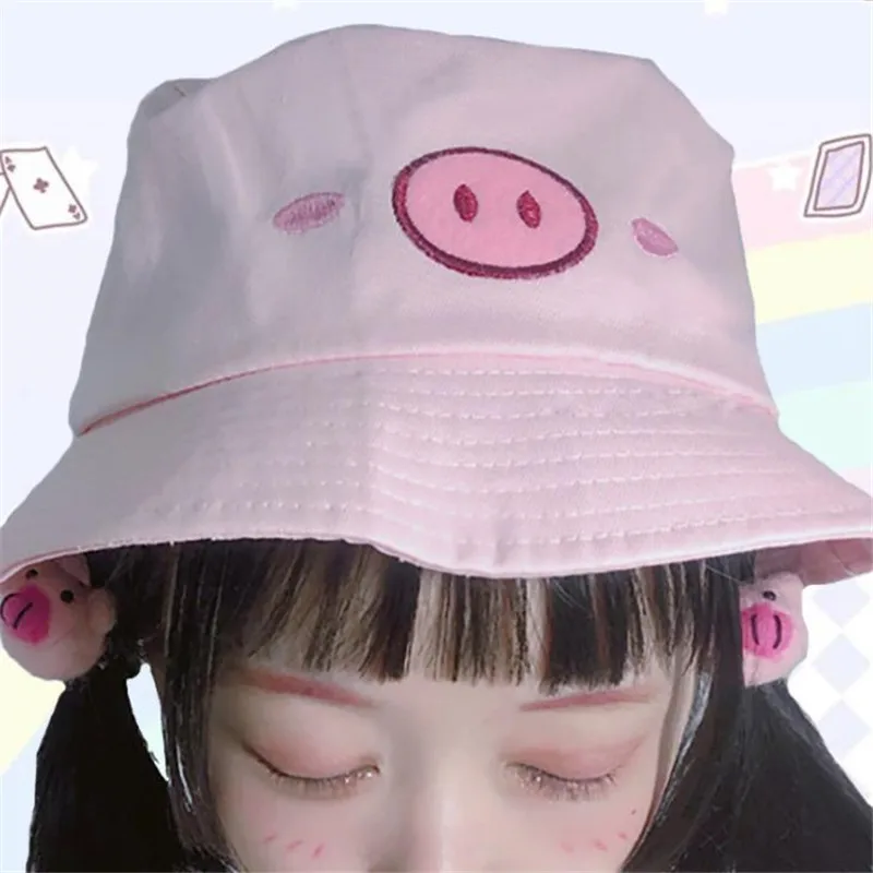 Милая свинья животное рыбак шляпа козырек фото реквизит косплей плюшевая