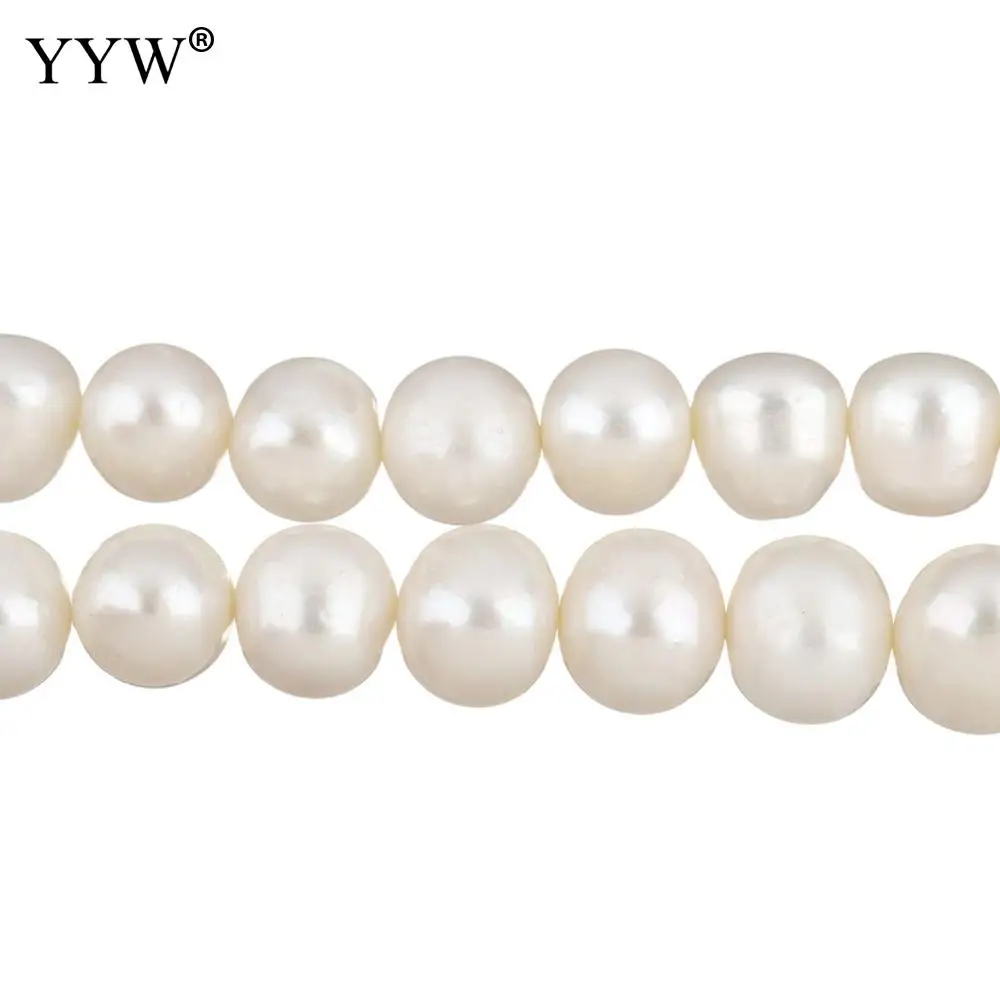 

High Quality Cultured Potato Freshwater Pearl Beads Natural White 10-11mm Approx 0.8mm Sold Per Approx 15.7 Inch Strand
