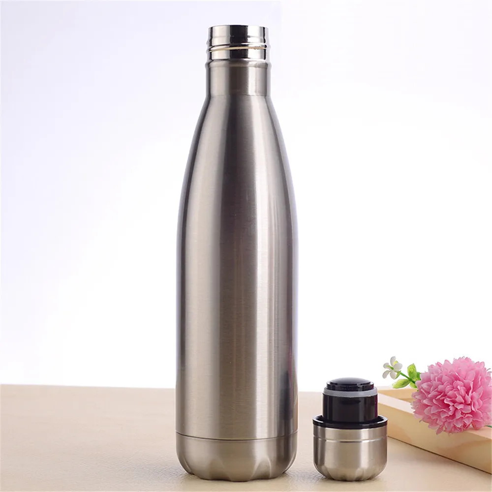 Новинка одноцветная бутылка для воды герметичный термос из нержавеющей стали