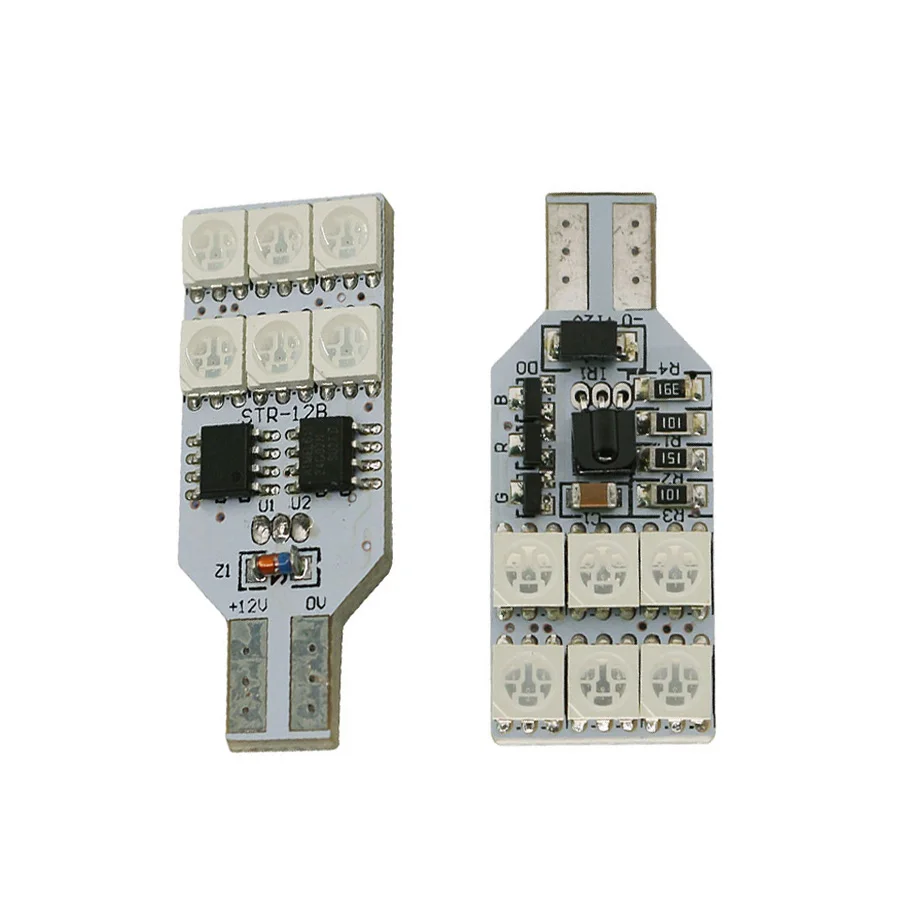 T10 светодиодная вспышка стробоскоп 194 168 W5W 5050 SMD RGB автомобильная клиновидная
