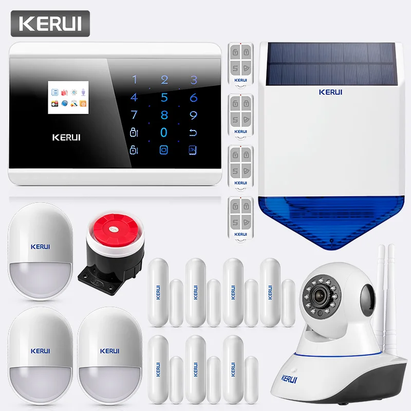 KERUI 8218G GSM PSTN беспроводная домашняя охранная сигнализация 433 МГц Приложение IOS Android