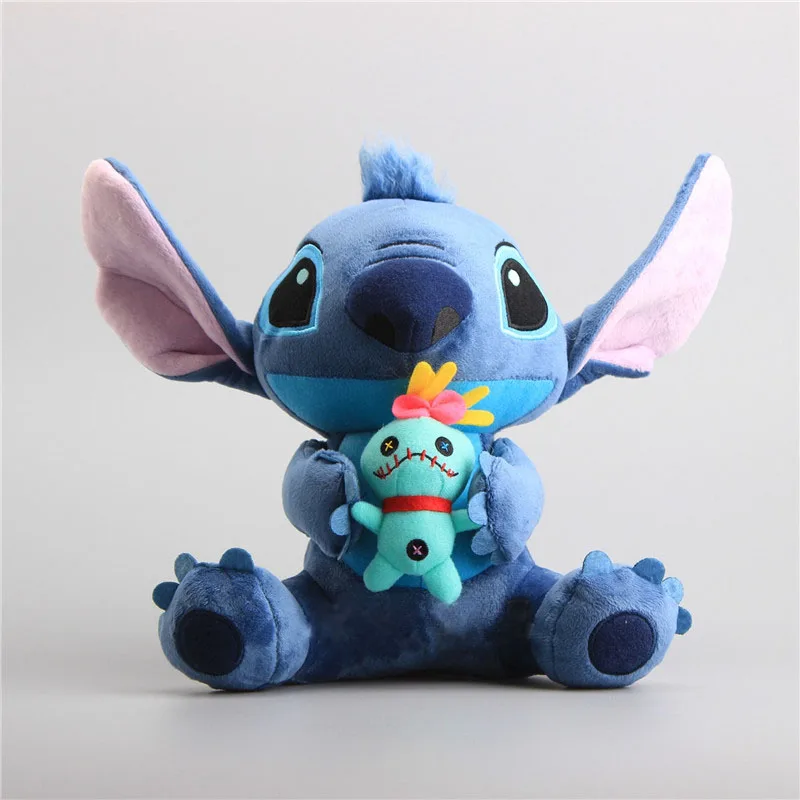 Лило и Ститч Scrump Плюшевые игрушки куклы милый аниме мультфильм синий кукла Дети