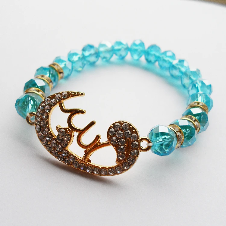 24 каратное золото арабские ювелирные изделия для девочек синие эластичные