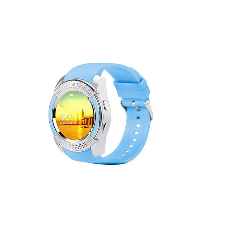 Blue Stepfly SM08 Смарт-часы 1,22 дюймов полный круглый дисплей 2G один nano sim bluetooth Смарт-часы - Цвет: Blue
