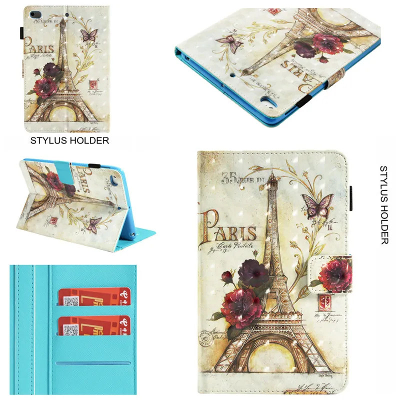 Чехол для ipad mini123 mini mini2 mini3 Smart прекрасный узор PU кожаный чехол iPad mini4 7 9