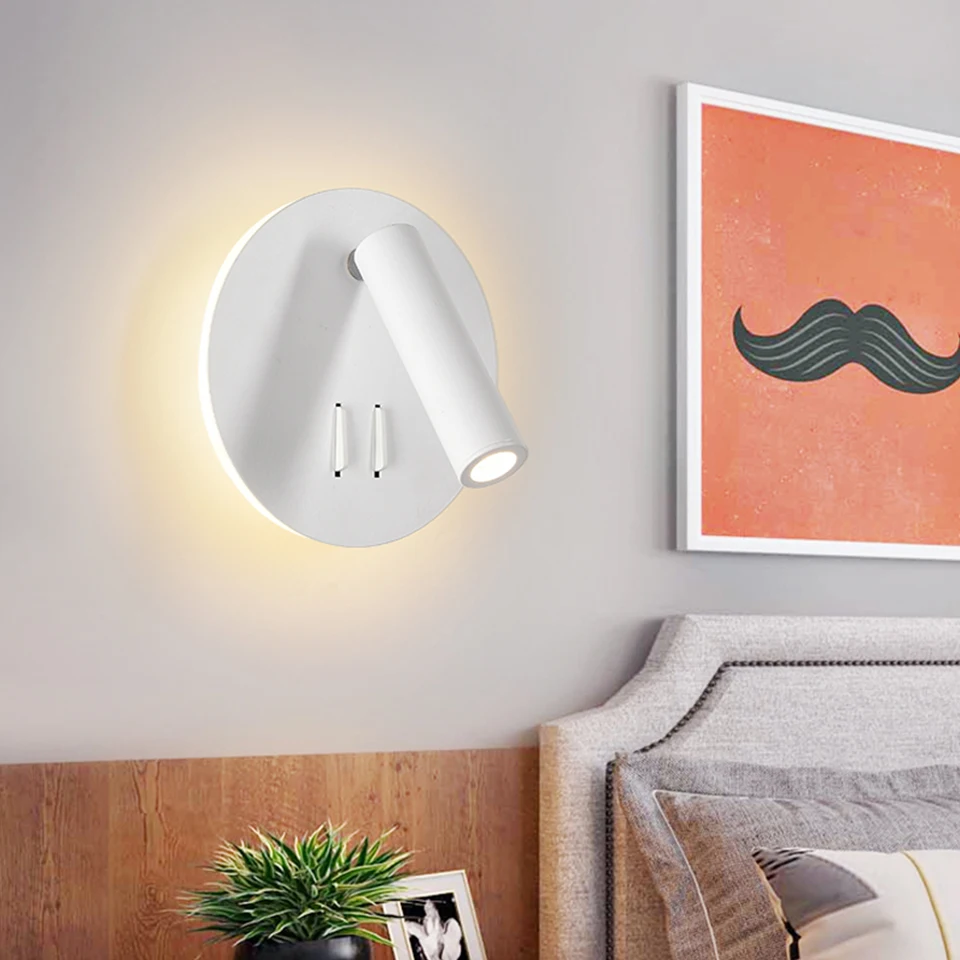 Светодиодный настенные светильники светодиодные лампы для чтения 3 Вт 6 ленты