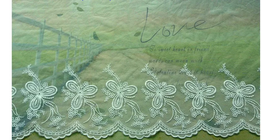 Бесплатная доставка! Мягкая кружевная отделка с цветочной вышивкой цвета