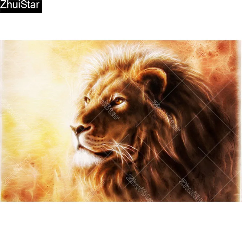 

Full Square/5D DIY Diamond Painting "Peaceful lion" Embroidery Cross Stitch Mosaic Home Decor Gift CJ33