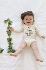 Me + Mommy = One break Daddyбелая забавная одежда с буквенным принтом для новорожденных комбинезон с длинными рукавами, одежда комбинезоны для малышей