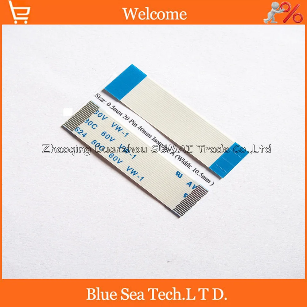 20 Pin FFC FPC Гибкий плоский кабель 0 5 мм Шаг 20pin 40 Изотропия A или анизотропия B AWM 20624 80C