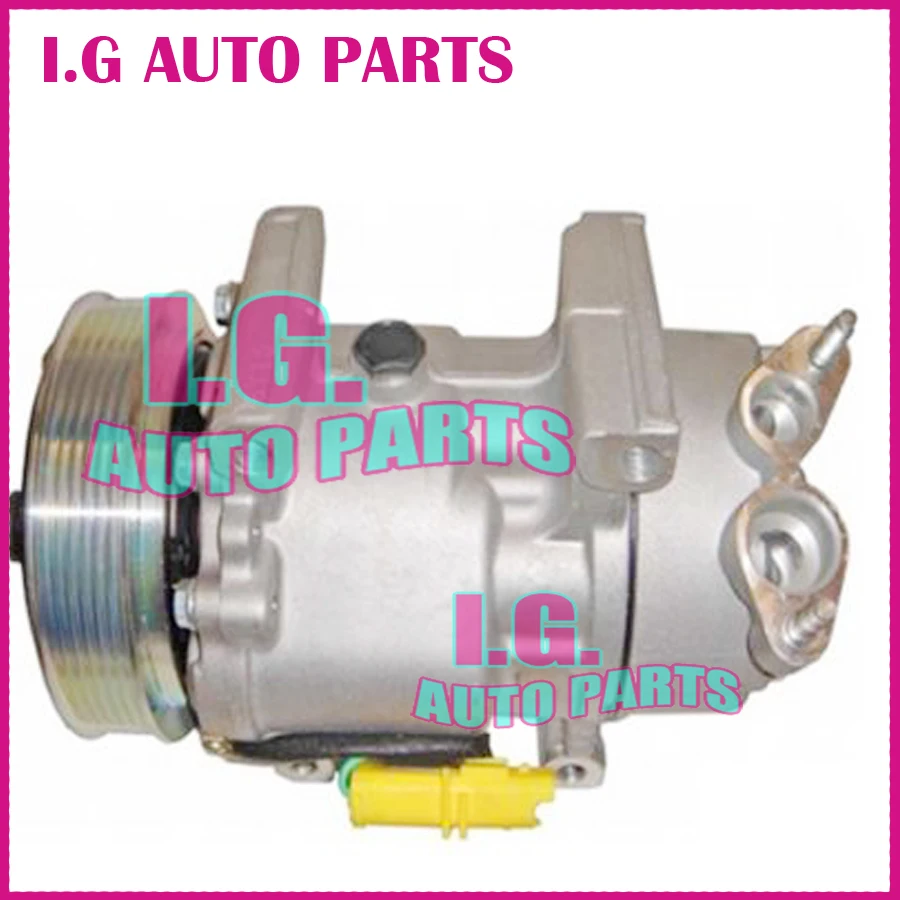 SD6V12 AC компрессор для peugeot 206 307 6453LS 6453JL 6453JP 9646273380 9655191580 9684480480 для peugeot 206 Кондиционер