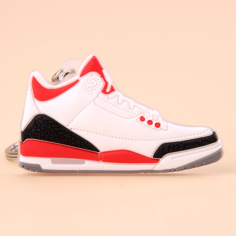 Picture Color11 Мини Jordan 3 брелок обуви Для мужчин Wome/дети c логотипом отличный подарок для баскетбола брелок-кроссовок для ключей ключ держатель porte Clef - Цвет: Picture Color11