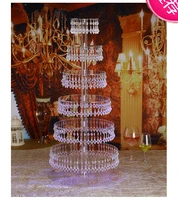 7 tiers party round cake holder crystal transparent acrylic cake stand for birthday decoration wedding supply