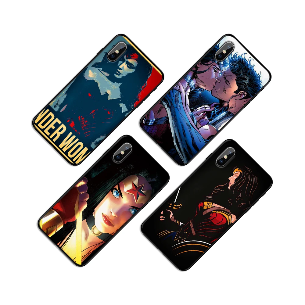 Justice League Wonder Woman мягкая термополиуретановая крышка-чехол для Apple iPhone 6 6S 7 8 Plus 5 5S SE X