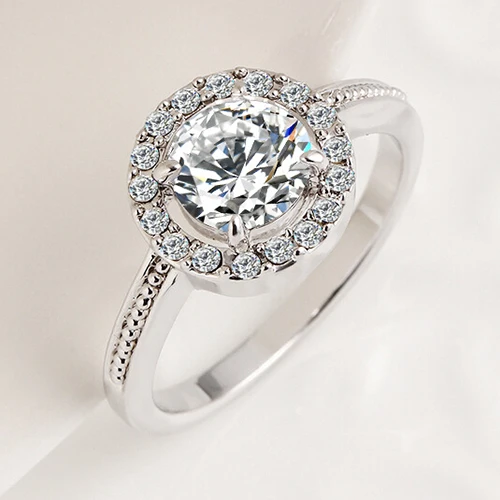 Женское классическое кольцо Bluelans но блестящее из циркония для свадьбы|rings for